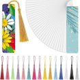 thumbnail image 1 of (30 Pieces) Sublimation Blank Page Bookmark Diy Aluminum Metal Heat Transfer With Hole And Colored Tassels For Crafts, Tassel Bookmarks, Single Side P, 1 of 5