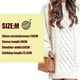 thumbnail image 5 of Vestido tipo suéter corto de punto grueso con cuello alto y manga larga de otoño para mujer, 5 of 5