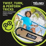 Trelines: Treboard Surfin Swing - Skateboard Inspired Swing Deck, Rope Suspended, Twist-Turn-Perform Stunts, Sit Or Stand, Outdoor, Adults & Kids 5+