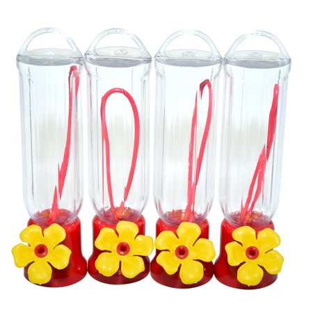 EJWOX MINI Humming Bird feeders with Hanging Wires, 4 Pack