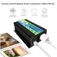 thumbnail image 5 of Peak Power 3000W Modified Sine Wave Inverter DC 12V to AC 220V High Frequency Converter, Black, 5 of 5