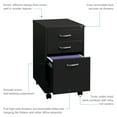 thumbnail image 3 of Office Dimensions 19" 3-Drawer Home Office Mobile Pedestal File Cabinet, Black, 3 of 21