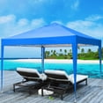 thumbnail image 6 of 10 x 10 FT Outdoor Pop-Up Canopy, Instant Party Tent, Camping Beach Gazebo, 3 Height Adjustable with 8 Stakes, 4 Sandbags, 4 Wind Ropes, Carrying Bag, Blue, 6 of 8