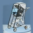 thumbnail image 4 of Baby Strollers Rain Guard Clear Pram Cart Shade Easy Folding Protector Case for Travel & Shopping, 4 of 8