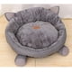 thumbnail image 2 of Cama para Gato y Cachorro Cesta Pañal Nicho con Colchón de Felpa Casa Cálida Invierno Oreja de Gato 3D Gris Talla L, 2 of 2
