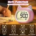 thumbnail image 2 of Cute Alarm Clock OK to Wake Clock, Toddler Sleep Training Clock with Night Light,5 Alarms,Snooze,Date and Temperature Cute Clock for Girls and Boys, 2 of 7