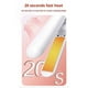 thumbnail image 5 of Pisexur Belleza Maquillaje Plancha y rizador de pelo inalámbricos en 1, de cerámica, mini, portátil, de viaje, para mujer, recargable por USB, con funda, color blancopara mujeres y hombres, 5 of 9