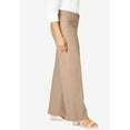 thumbnail image 3 of Jessica London Women's Plus Size Stretch Cotton Chino Wide-Leg Trouser, 3 of 3