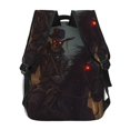 thumbnail image 4 of Easygdp Cool Skull Western Cowboy Mochila Ergonómica Versátil para Laptop - Múltiples Bolsillos, Correas Ajustables, Unisex para Escuela, Viajes y Actividades al Aire Libre-One Size, 4 of 5