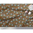 thumbnail image 3 of Soimoi Cotton Duck Fabric Leaves & Periwinkle Floral Print Fabric by The Yard 42 Inch Wide, 3 of 3