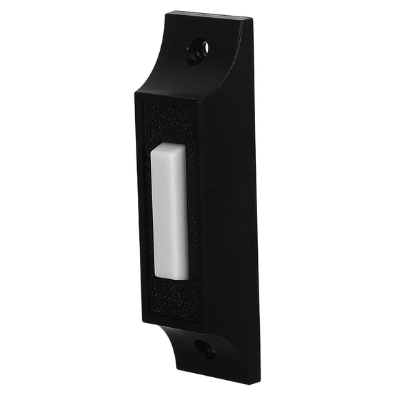 LITINKIMI Easy-Install Black Doorbell Button, Weather-Resistant, Plastic for Door