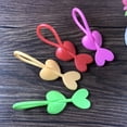 thumbnail image 3 of 5 Pcs Attaches en Silicone Colorées Réutilisables Multi-Usages Cœur d'Amour Clip de Sac en Silicone Attache Pain Attache Alimentaire Réutilisable (Couleur Aléatoire), 3 of 8