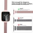 thumbnail image 2 of ZYX Slim Metal Mesh Band for Apple Watch, Women's 16mm Magnetic Loop Strap, Pink, 38mm/40mm/41mm/42mm(Series 11/10), 2 of 6
