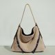 thumbnail image 2 of Bolsos de playa estilo Inglaterra para mujer, bolsos de diseño de lujo, carteras, novedad 2024, en papiro, hebilla de cinturón hueca tejida, para debajo del brazo, 2 of 5