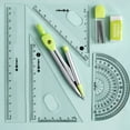 thumbnail image 5 of GFHFHITJ Math Geometry Kit 7-Piece Student Supplies Set With Shatterproof Storage Box Including Ruler, Protractor, Eraser, Lead Leads, Pencils For Drawing, 5 of 9