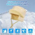 thumbnail image 4 of YAOBAMM Kids Ear Protector Hat Winter Children Hat Earmuffs Ear Protection Lace Up Strap Windproof Thick Plush Cold Resistant Solid Color Unisex, 4 of 7