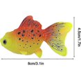 thumbnail image 3 of 2PCS Artificial Fish,Silicone Floating Goldfish Glowing Fish Fake Tropical Fish for Aquarium Floating Ornament, 3 of 5