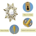 thumbnail image 2 of Espejo Manortang Champagne Gold de pared redondo de 9 cm, paquete de 3, 2 of 8