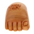 thumbnail image 1 of 2X Wooden Blessing Statue Handcraft Indoor Home Desktop Ornament Foot Zulema Escultura de estatua de Buda de madera, 1 of 7