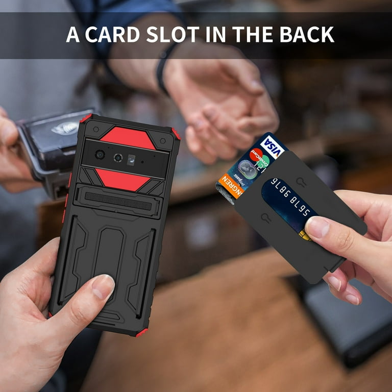 Cutyskin Google Pixel 6 Pro Armor Case with Hidden Card Holder