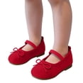 thumbnail image 2 of Girls Mary Jane Flat Shoes Cute Bow Round Toe Casual School Flats Ankle Strap Soft Non Slip Sole Fashion Shoes, 2 of 10