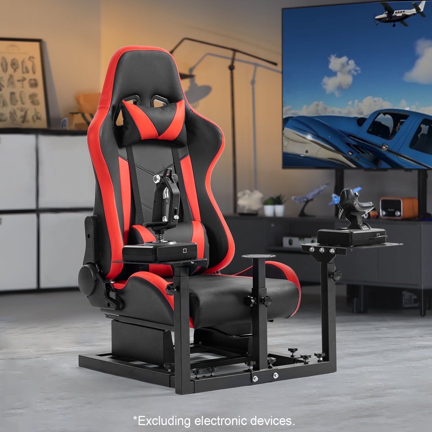 Marada Flight Simulator Cockpit with Game Chair for Thrustmaster A10C Hotas Warthog