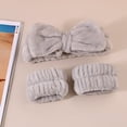 thumbnail image 6 of Chicmine Spa Headband Wrist Wrap Set Face Wash Hair Band Soft Comfortable Spa Headband Wristbands Set for Face Washing Grooming Accessories with Bowknot Design, 6 of 8
