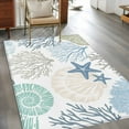 thumbnail image 3 of Coastal Washable Rug 2.7x5 Area Rug for Living Room Bedroom Non Slip Indoor Floor Rectangle Carpet Soft Low Pile Large Summer Beach Nautical Coral Starfish Entryway Rugs for Dining Room Office Home, 3 of 9