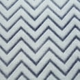 thumbnail image 3 of Blue and White Chevron Patterned Rectangular Plush Polyester Decorative Throw 50" x 60", 3 of 3