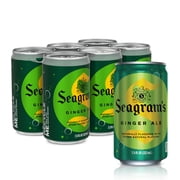 Seagram's Ginger Ale Soda Pop Mini Cans, 7.5 fl oz, 6 Pack