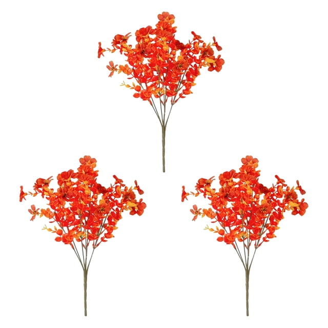 Flor artificial de otoño de 7 tenedores, flor falsa para el hogar, boda, fiesta, centro de mesa, decoración de interiores y exteriores con flores artificiales