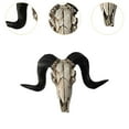 thumbnail image 3 of jicheng Sheep Head Statue 3D Animal Head Sculpture for Living Room Bedroom Farmhouse Black, 3 of 8