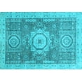thumbnail image 1 of Ahgly Company Indoor Rectangle Abstract Light Blue Modern Area Rugs, 4' x 6', 1 of 4