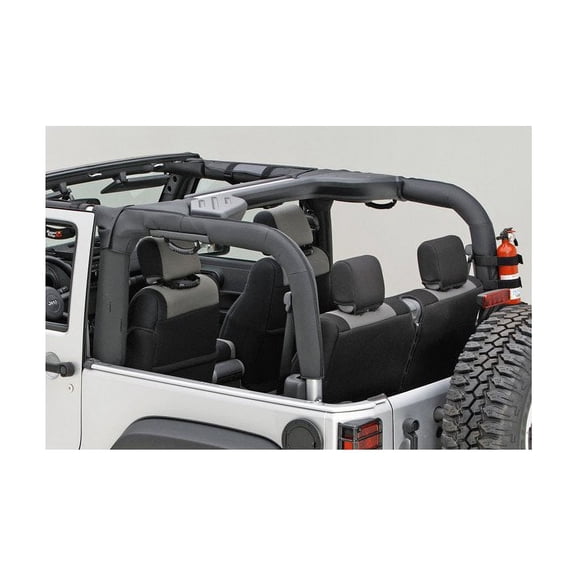 Rugged Ridge 13613.02 Roll Bar Cover, Black Polyester; 07-18 Jeep Wrangler JK Fits select: 2008,2015-2018 JEEP WRANGLER UNLIMITED