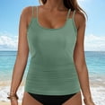 thumbnail image 2 of GEWSEY Womens Flowy Tankini Tops Only - Modest Bathing Suit Loose Fit Swimsuit Swim Tops No Bottom 2025 (Light Green, M), 2 of 9