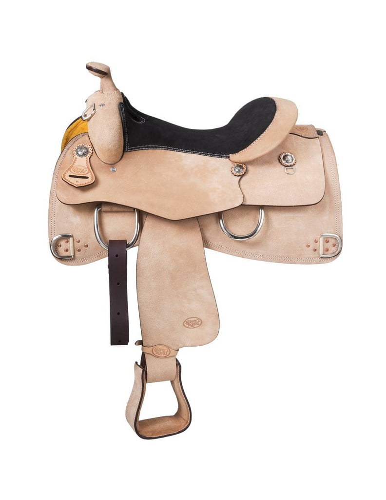 Tough1 Western Saddle Suede Seat Trinidad Trainer 15" Tan SR1995