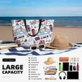 thumbnail image 5 of Kdxio London Landmark2 for Beach Bag for Women Large Beach Tote Bag Waterproof Sandproof Swim Bag with Zipper Pockets Beach Vacation Travel, 5 of 7