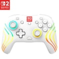 thumbnail image 1 of Turtle Beach Afterglow Wave Wireless RGB Gaming Controller (White) - Officially Licensed for Nintendo Switch 2, Nintendo Switch - Customizable Lighting, TMR Sticks, RBG, 1 of 6