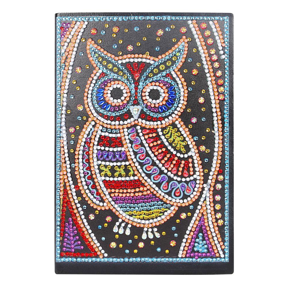 DIY Owl Special Shaped Diamond Painting 50 Pages A5 Sketchbook Journal Book Gift 