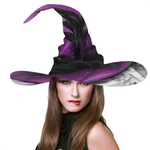 Witch Hats for Women, Adult Witches Wizard Halloween Cosplay ...