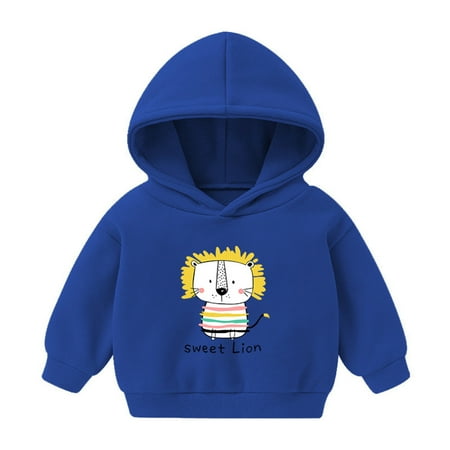 

Toddler Boys Girls Winter Long Sleeve Hoodie Sweatshirt Outwear Kids Clothes Cartoon SWEET Lions Prints