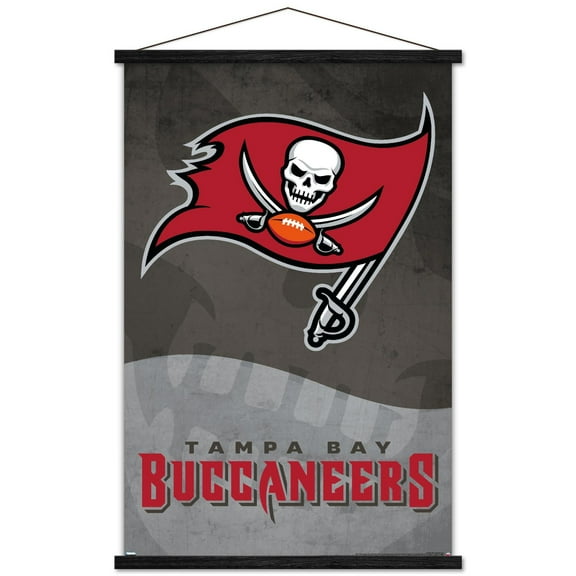 NFL Tampa Bay Buccaneers - Logo 20 Wall Poster with Magnetic Frame, 22.375" x 34"