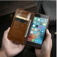 thumbnail image 4 of Luxury Magnetic Wallet Case Card Slot for iPhone 12 Pro Leather Cover Pouch Stand Flip (Brown), 4 of 8