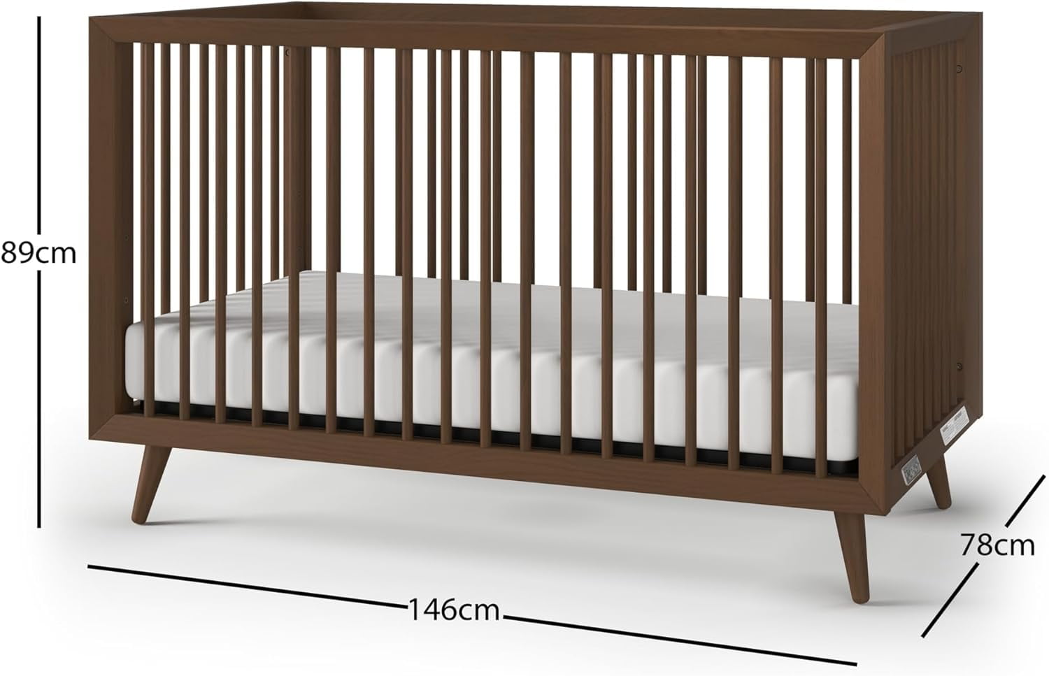 Child Craft 4-in-1 Convertible Crib, Kids, One Size, Brown