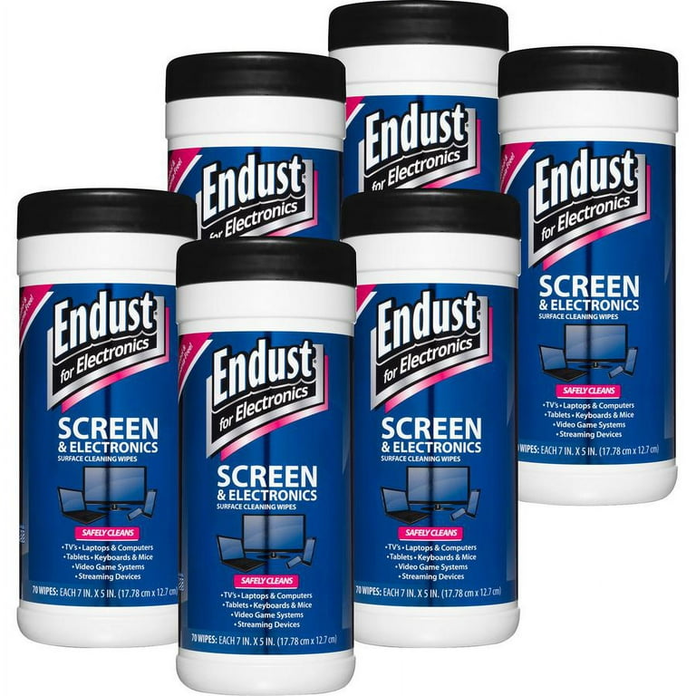 Endust LCD & Plasma Pop-Up Wipes 70ct. - For Touchscreen Device, Display Screen, Smartphone - Soft, Non-abrasive, Alcohol-free, Ammonia-free - 70 / Tub - 6 Pack - White Endust LCD & Plasma Pop-Up Wipes 70ct. - For Touchscreen Device, Display Screen, Smartphone - Soft, Non-abrasive, Alcohol-free, Ammonia-free - 70 / Tub - 6 Pack - White