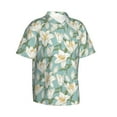thumbnail image 2 of Balery Lilies Flowers Print Men's Hawaiian Shirts Short Sleeve Beach Shirt Relaxed Fit Vacation Button Down Shirts-Small, 2 of 9