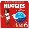 thumbnail image 3 of Huggies Little Snugglers Fragrance Free Baby Diapers, Size 6 (35+ lbs), 108 Count (2 Packs of 54) (Select for More), 3 of 16