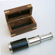 Chrome Telescope Pullout Wood Box Pride Of Marine Collectors