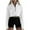 White, variant on GigrtiJin Zip up Hoodies for Women Spring Cropped Long Sleeve Sweatshirts Jacket Trendy Solid Color Crop Tops