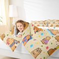 thumbnail image 4 of Homewish Kawaii Capybara Queen Comforter Set,Colorful Flower Floral Bedding Sets,Cartoon Animal Bedding Comforter Set For Girl Boy,Microfiber Bedroom Decor Reversible,3-Piece, 4 of 8